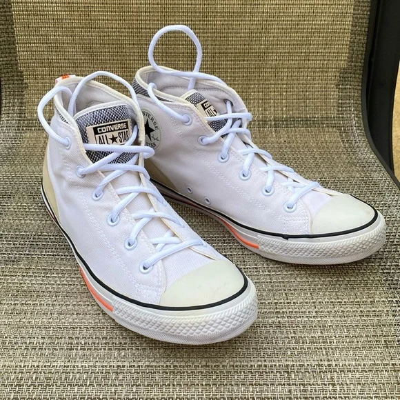 Converse Chuck Taylor Unisex All Star Syde Street Mid White Sneakers Sz 11M/13W - Picture 2 of 11